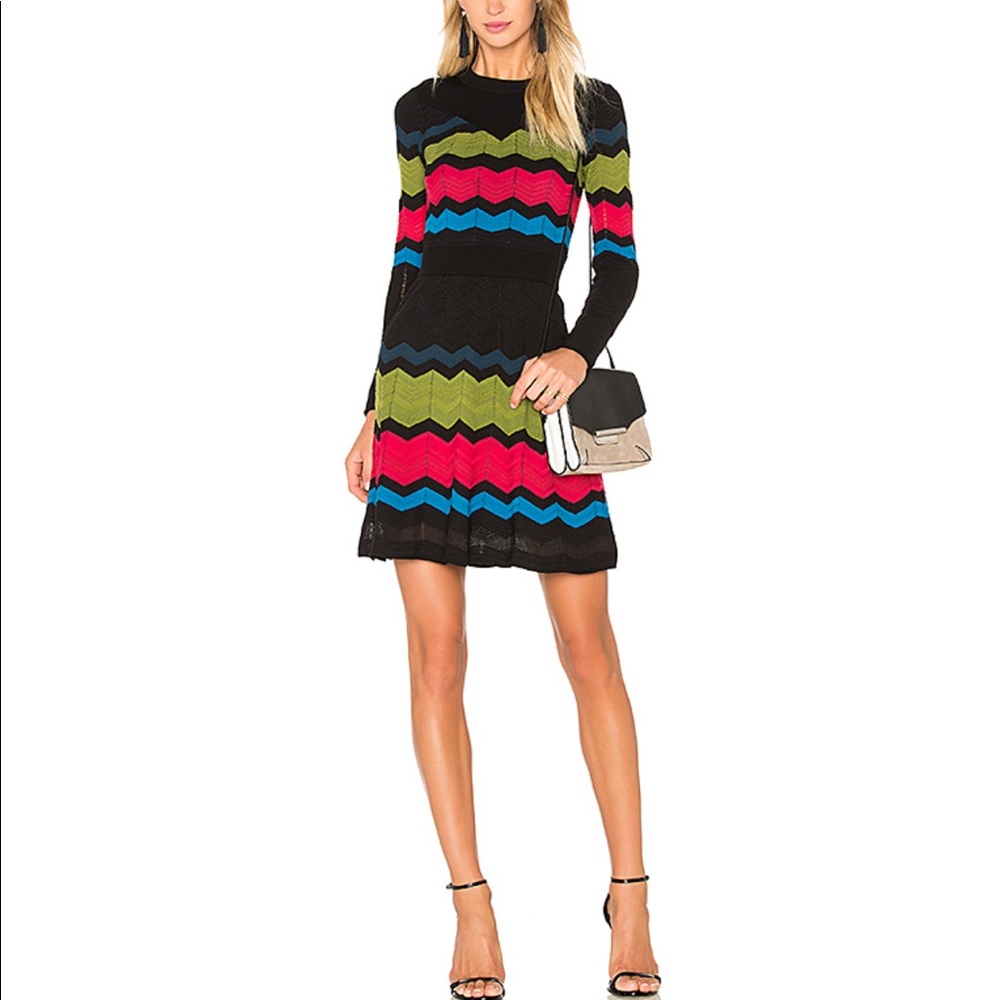 M Missoni Zig Zag Colorblock Sweater Dress